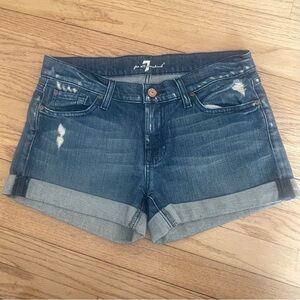 7 For All Mankind denim shorts with cuff size 28